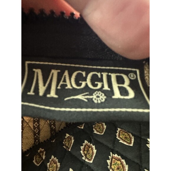 VTG Maggie B Blue Patterned Quilted Weekender Double Handle Large Duffle Bag - Picture 3 of 10